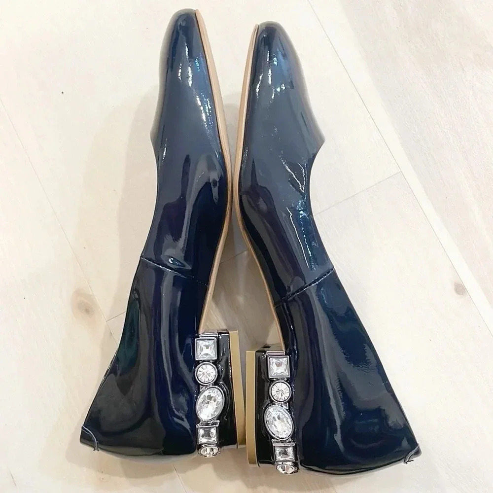 {GIROTTI} Women’s Luxury patent jewel heeled custom made Shoes 39 - Picture 7 of 11